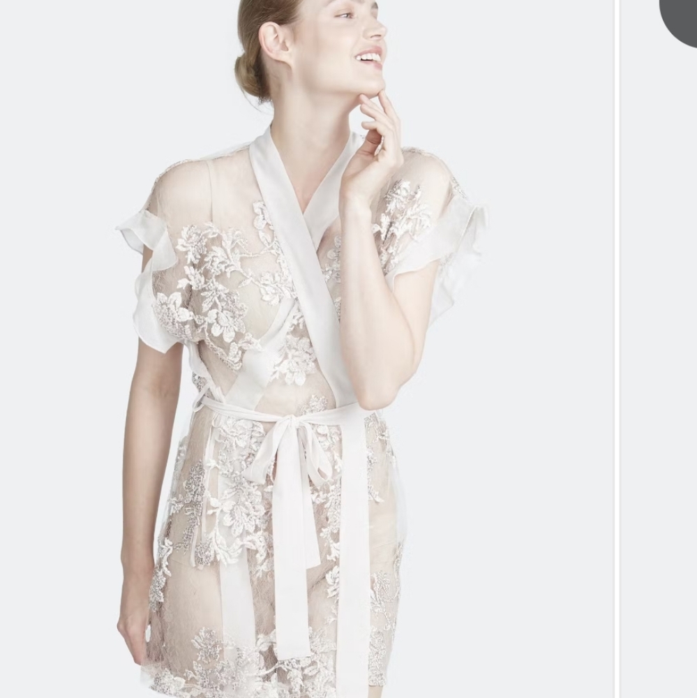 Rya Collection Charming Sequined Lace Cover Up Robe